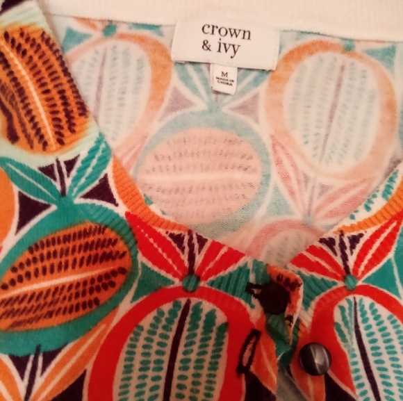 Crown Ivy light weight summer sweater sz M - Picture 3 of 3